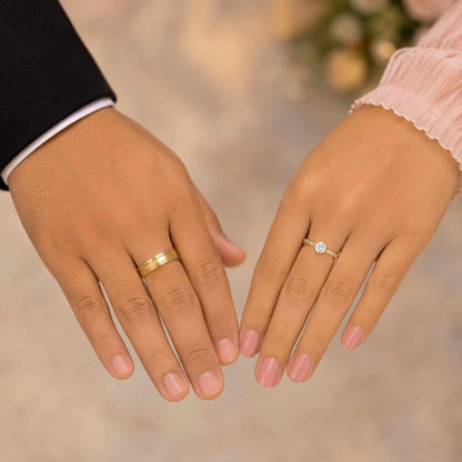 Oval Cut Lab Grown Diamond Hidden Halo Wedding Ring / Round Cut CVD Diamond Matching Band / 14K Solid Gold Bridal Set Ring For Engagement
