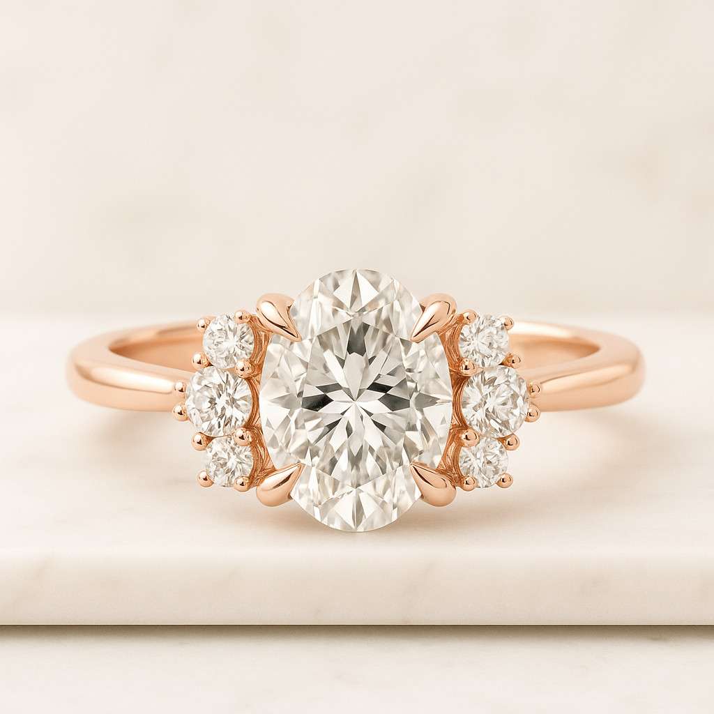 Oval Cut Lab Grown Diamond Ring IGI Certified Oval Diamond Engagement Ring, 2.00Ct Oval Cut Lab Grown Diamond Engagement Ring