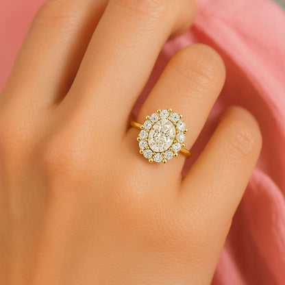 Oval Cut Lab Grown Diamond Ring Oval Lab Grown Diamond Engagement Ring