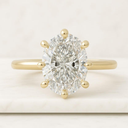 Oval Cut Lab Grown Diamond Vintage Ring Oval Cut Lab Grown Diamond Ring Oval Lab Grown Diamond Engagement Ring