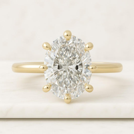 Oval Cut Lab Grown Diamond Vintage Ring Oval Cut Lab Grown Diamond Ring Oval Lab Grown Diamond Engagement Ring