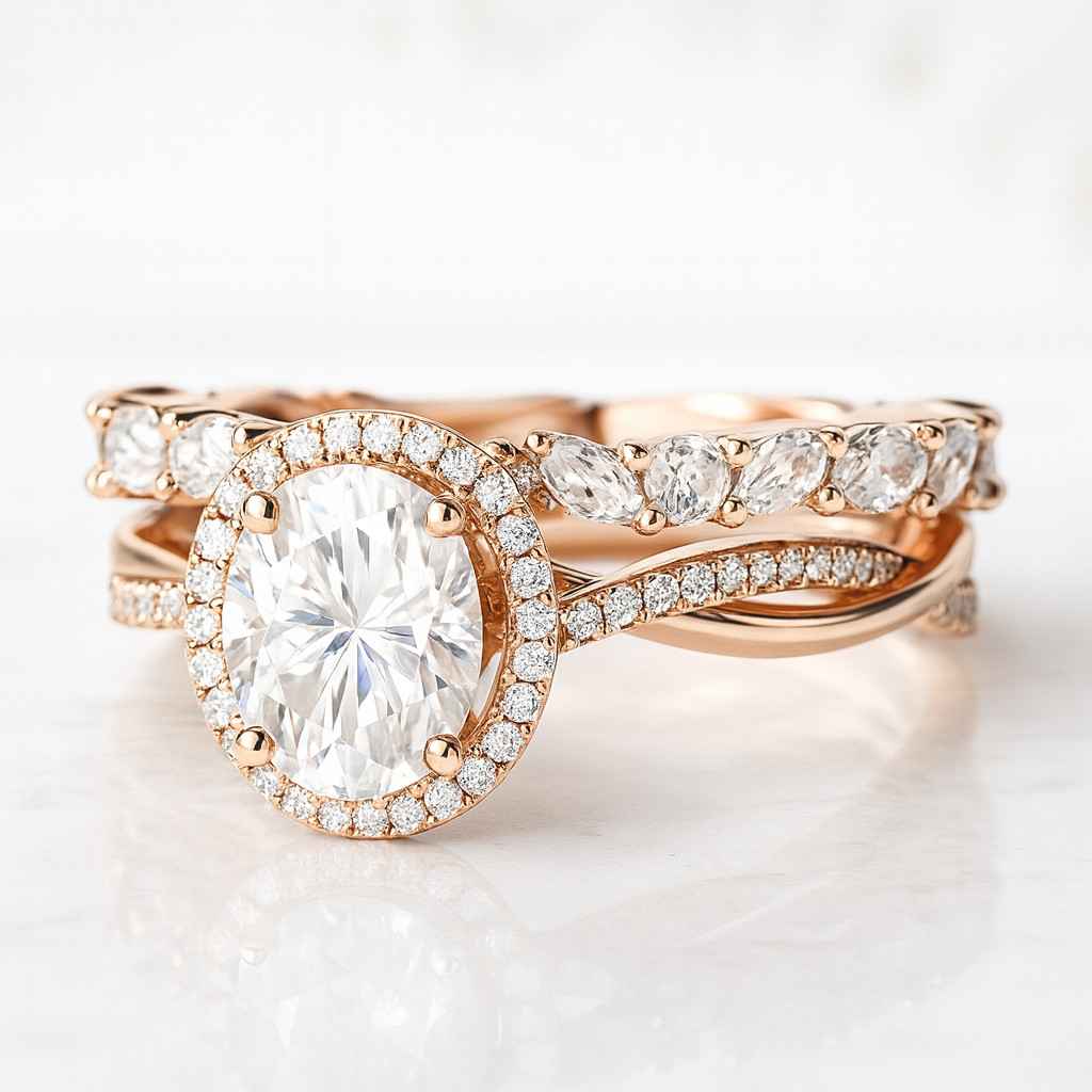 Oval Cut Labgrown Diamond Engagement Ring Oval Solitaire Wedding Gift for Wife