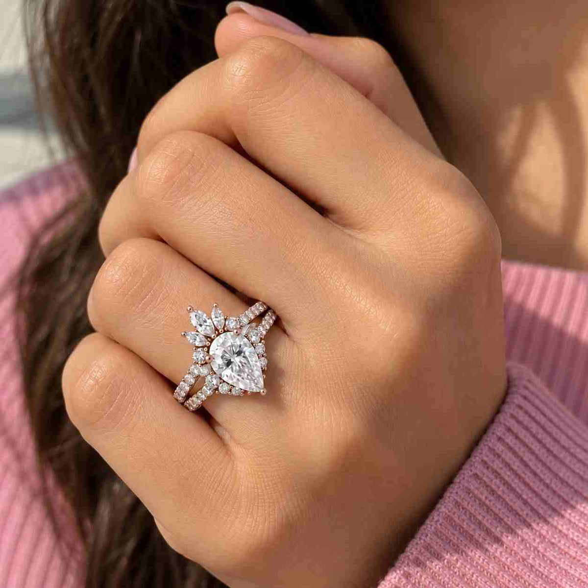 oval diamond bridal set bridal wedding set real lab grown diamond ring set solitaire 1.50 ct oval diamond engagement set full eternity band