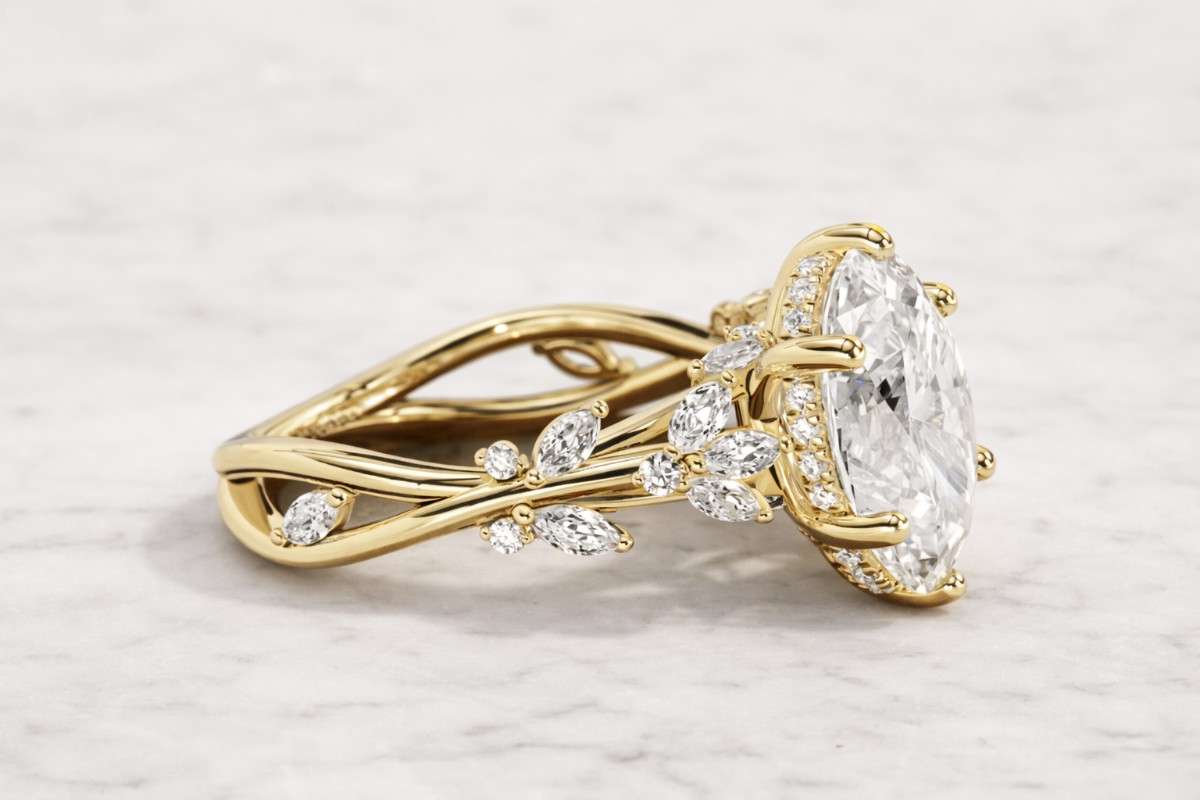 oval diamond hidden halo ring