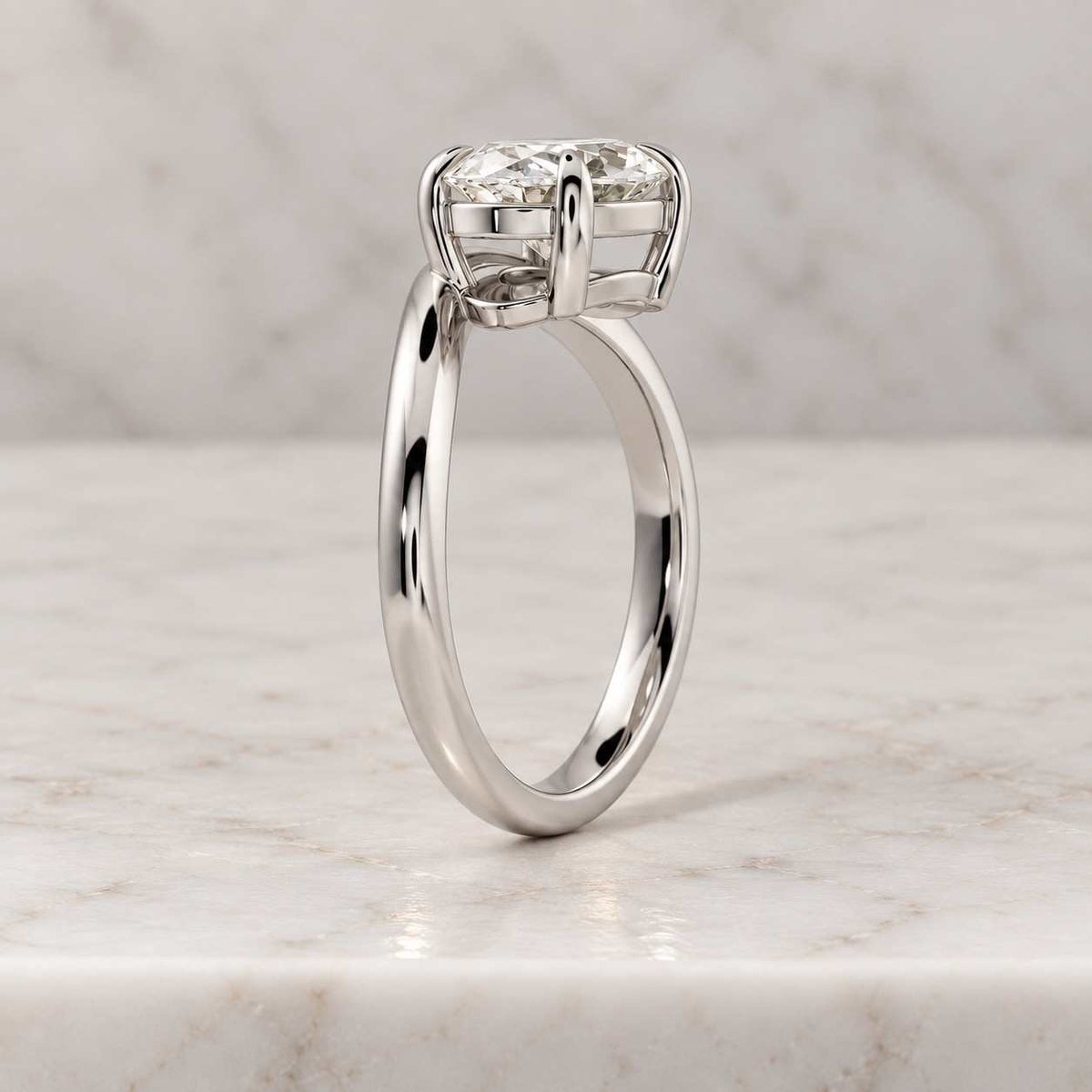 Oval Diamond Ring Nature Inspired Floral Engagement Ring IGI Certified Lab Grown Cluster Ring
