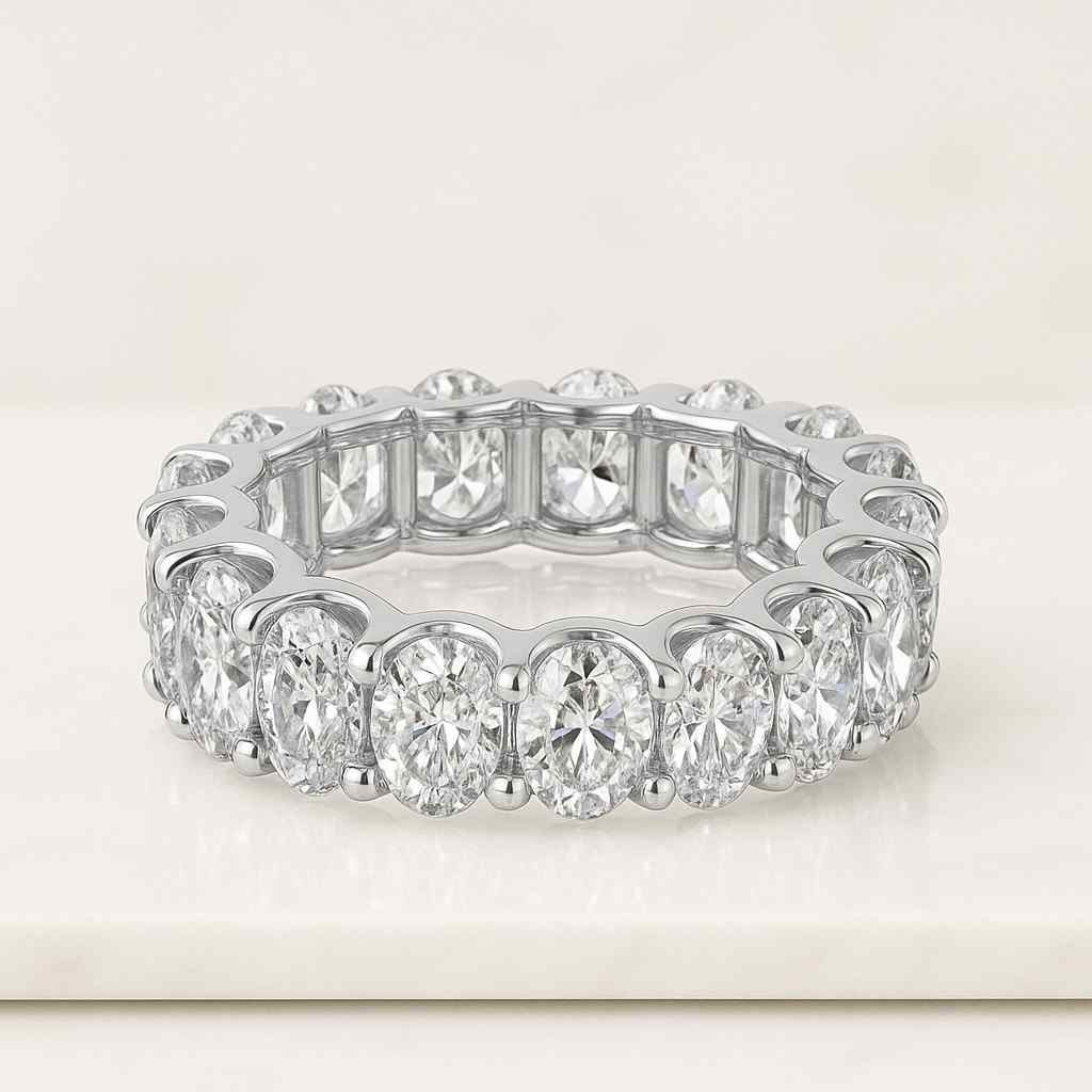 oval diamond wedding band genuine lab grown diamond stacking band oval cut lab grown diamond eternity band