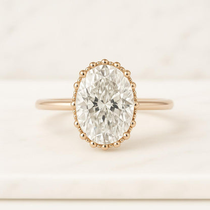 Oval Engagement Diamond Ring Platinum Promise Ring Solitaire Ring