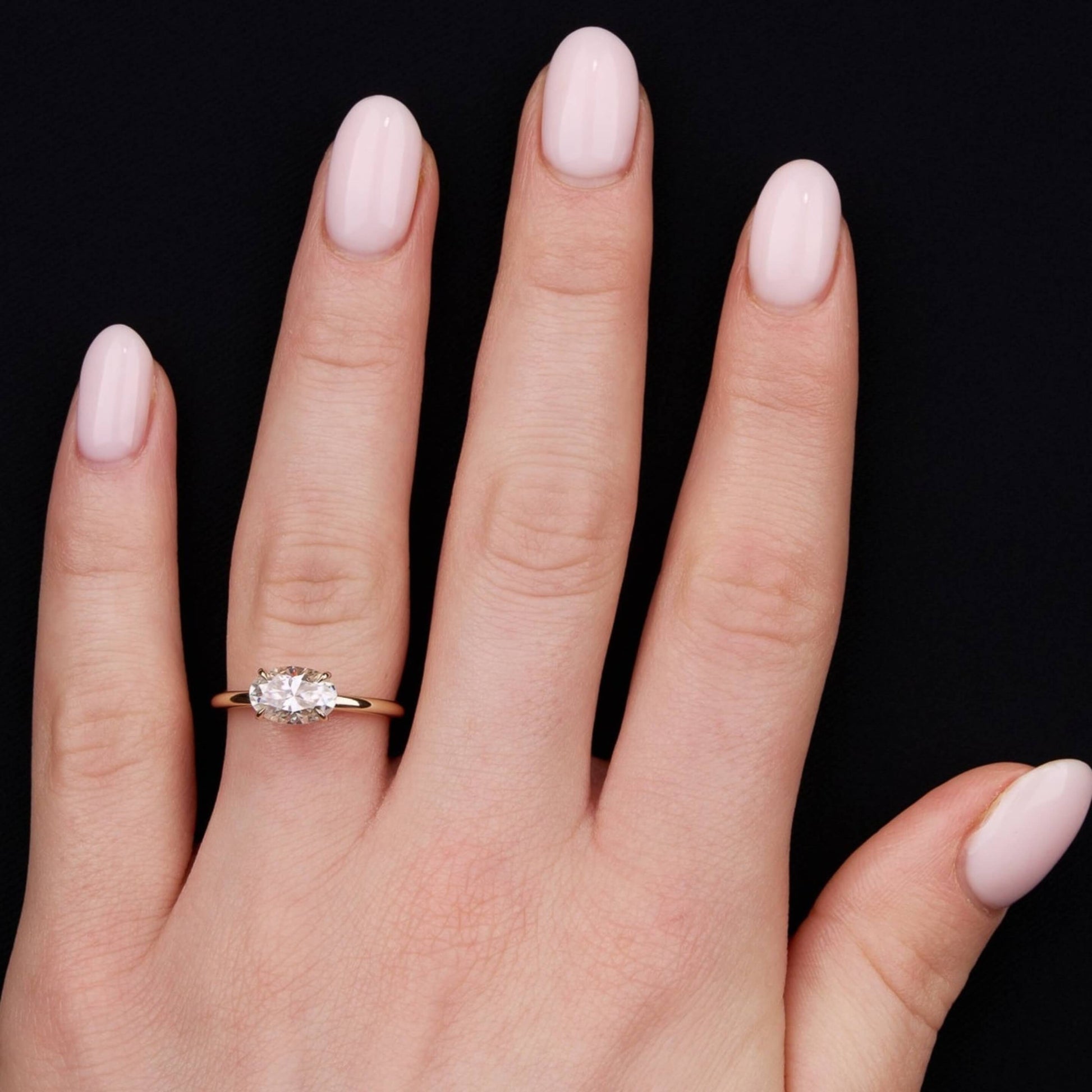 Oval Engagement Ring, Diamond Ring for Her