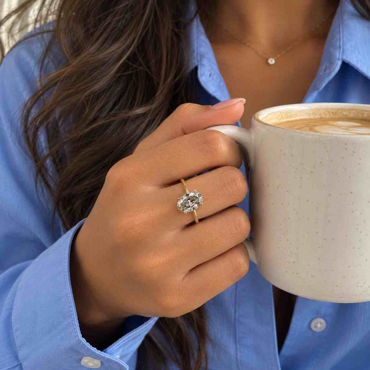 oval engagement ring, raw salt and pepper diamond ring, solid gold ring, unique solitaire ring, bezel ring, raw diamond ring, gift for wi