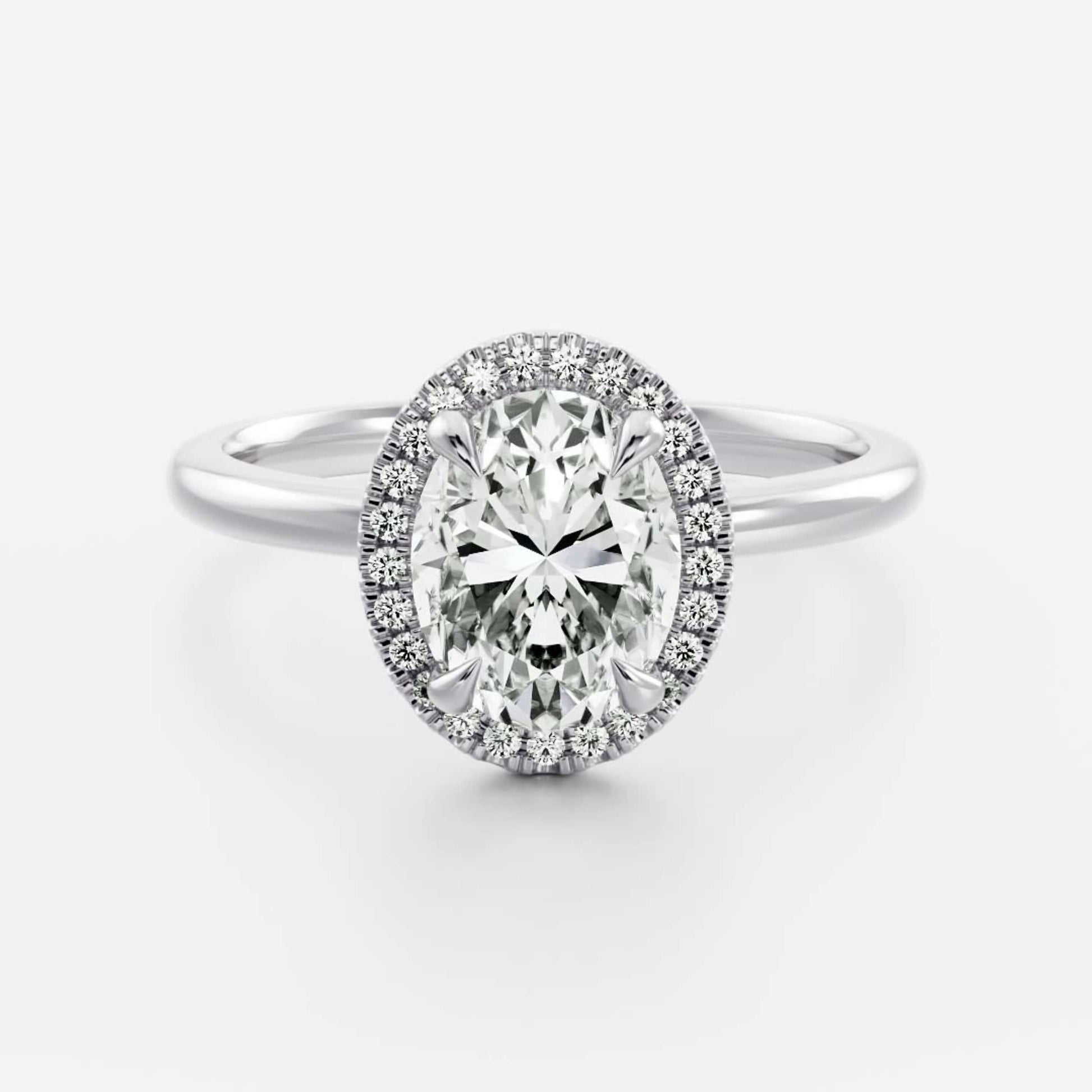 Oval Halo Diamond, Diamond Ring for Her