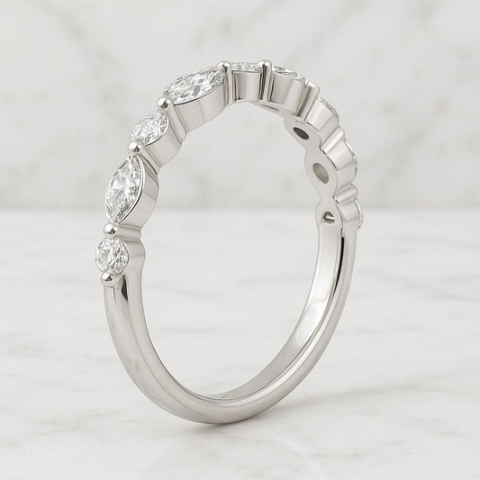 Oval Lab-Grown Diamond Engagement Ring  Swirl Pave Band  Solid Gold
