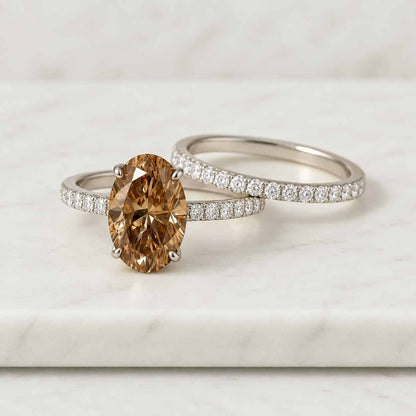 Oval Lab Grown Diamond Engagement Ring, IGI Certified, Handmade Jewelry