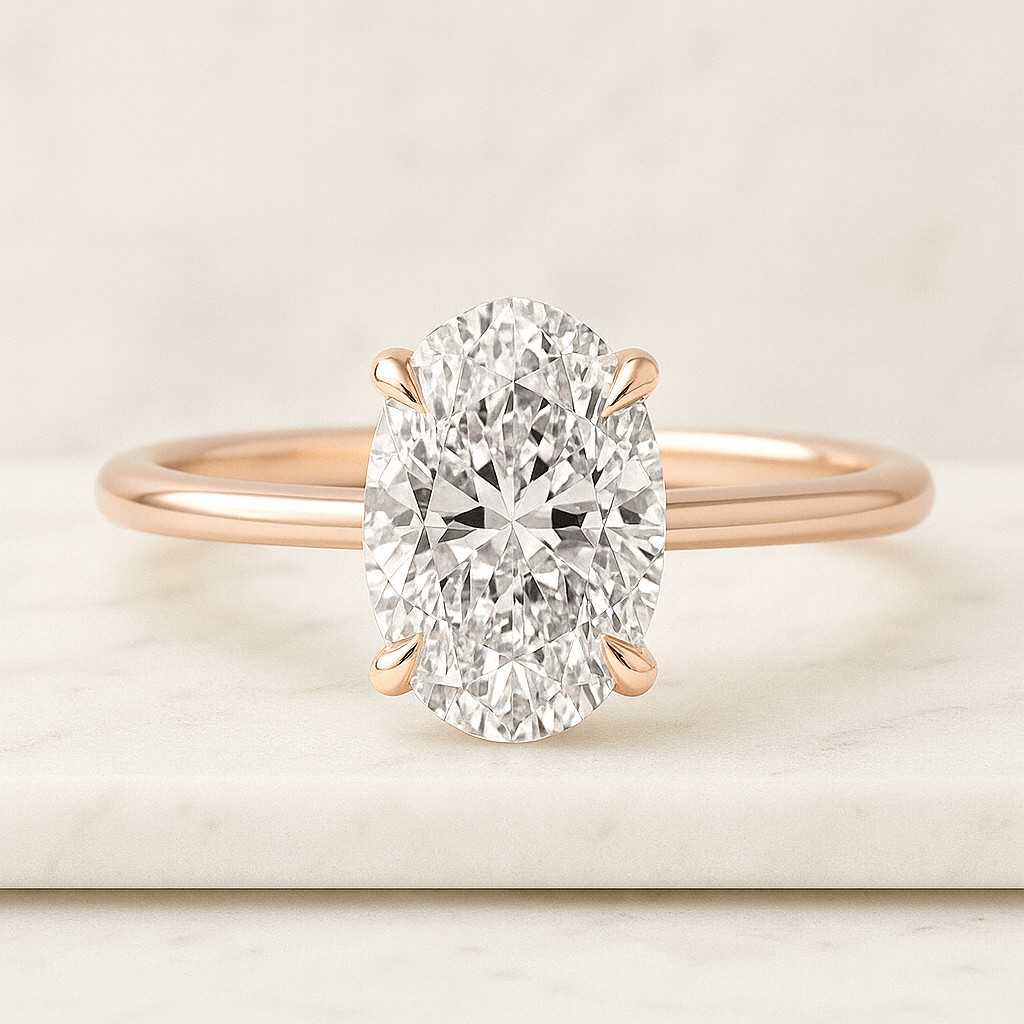 Oval Lab Grown Diamond Engagement Ring Three Stone Pear Cut Anniversary Ring