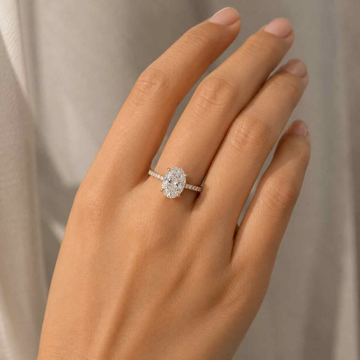 oval lab grown diamond engagement ring, wedding ring, anniversary gift, colored diamond ring