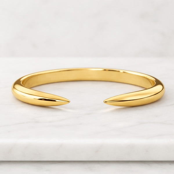 Minimalist Open Stacking Band: 14ct Solid Gold Open Cuff Ring, Dainty Women's Spacer Ring
