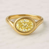 2.00 Carat Yellow Oval Cut Lab Grown Diamond Ring