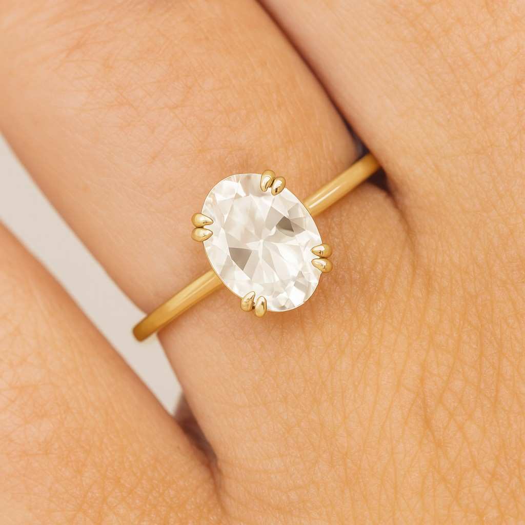 oval lab grown diamond ring hidden halo ring for her big diamond proposal ring double claw prong oval anniversary ring