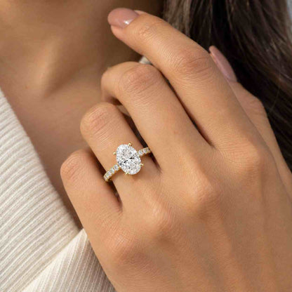 Oval Lab Grown Diamond Wedding Band, East West Oval Accent Band, Closed Basket Setting,Gold Half Eternity Ring,Stackable Bridal Wedding Band
