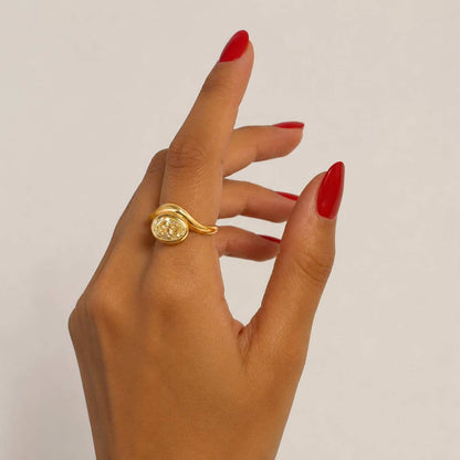 Oval Lab Grown Yellow Diamond Engagement Ring – 2.00 CT Fancy Yellow Solitaire (14K Gold)
