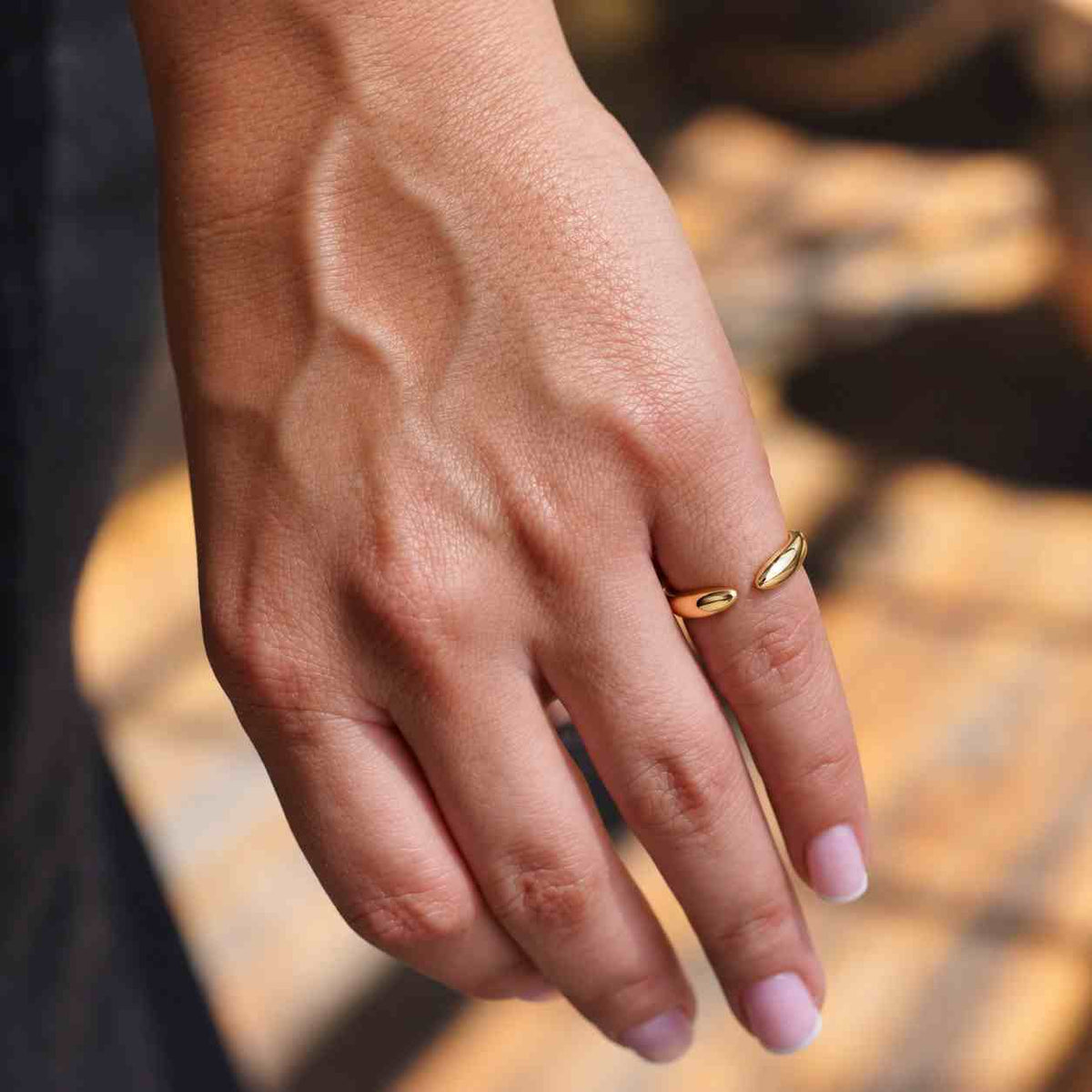 Oval Moissanite Band Open Gap: U Prong Pave Yellow Gold Wedding Ring East West Set Shared Prong
