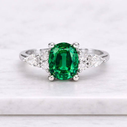 Oval Moissanite Bridesmaid Ring/ Yellow Moissanite Proposal Ring/ Solitaire Moissanite Anniversary Ring/ 10K Solid Gold Birthday Gift Ring
