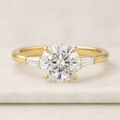 Oval Moissanite Cluster Engagement Ring Unique Gold Wedding Promise Ring