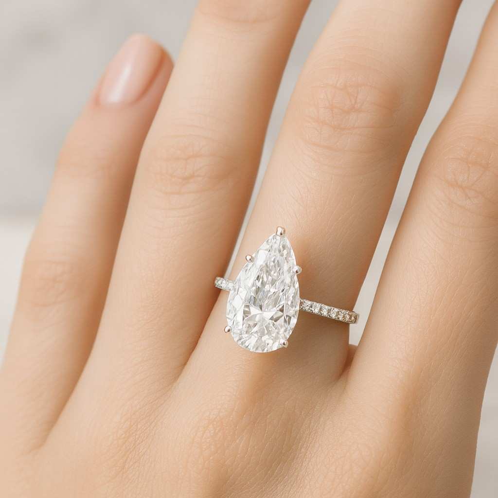 oval moissanite engagement ring 14k yellow gold  three stone wedding ring  classic timeless solitaire anniversary ring for her