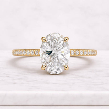 Oval Moissanite Engagement Ring