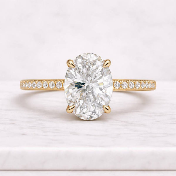 Oval Moissanite Engagement Ring