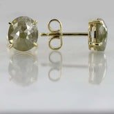 Oval Shape Salt and Pepper Diamond Earring