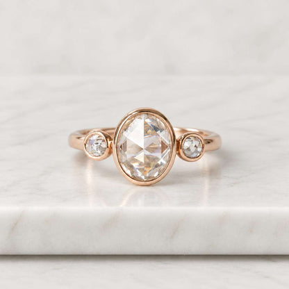 Oval Three Stone Engagement Ring,2.50 TCW Oval Cut Lab Grown Diamond Ring,Wedding Ring For Women,Trilogy Ring For Her,Anniversary Gift Ring
