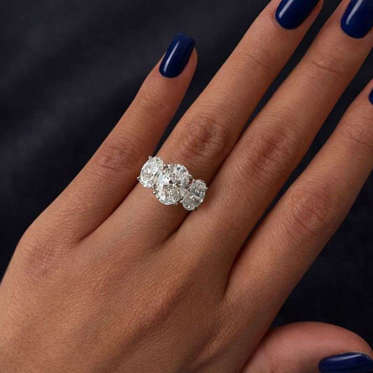 Oval Three Stone Ring