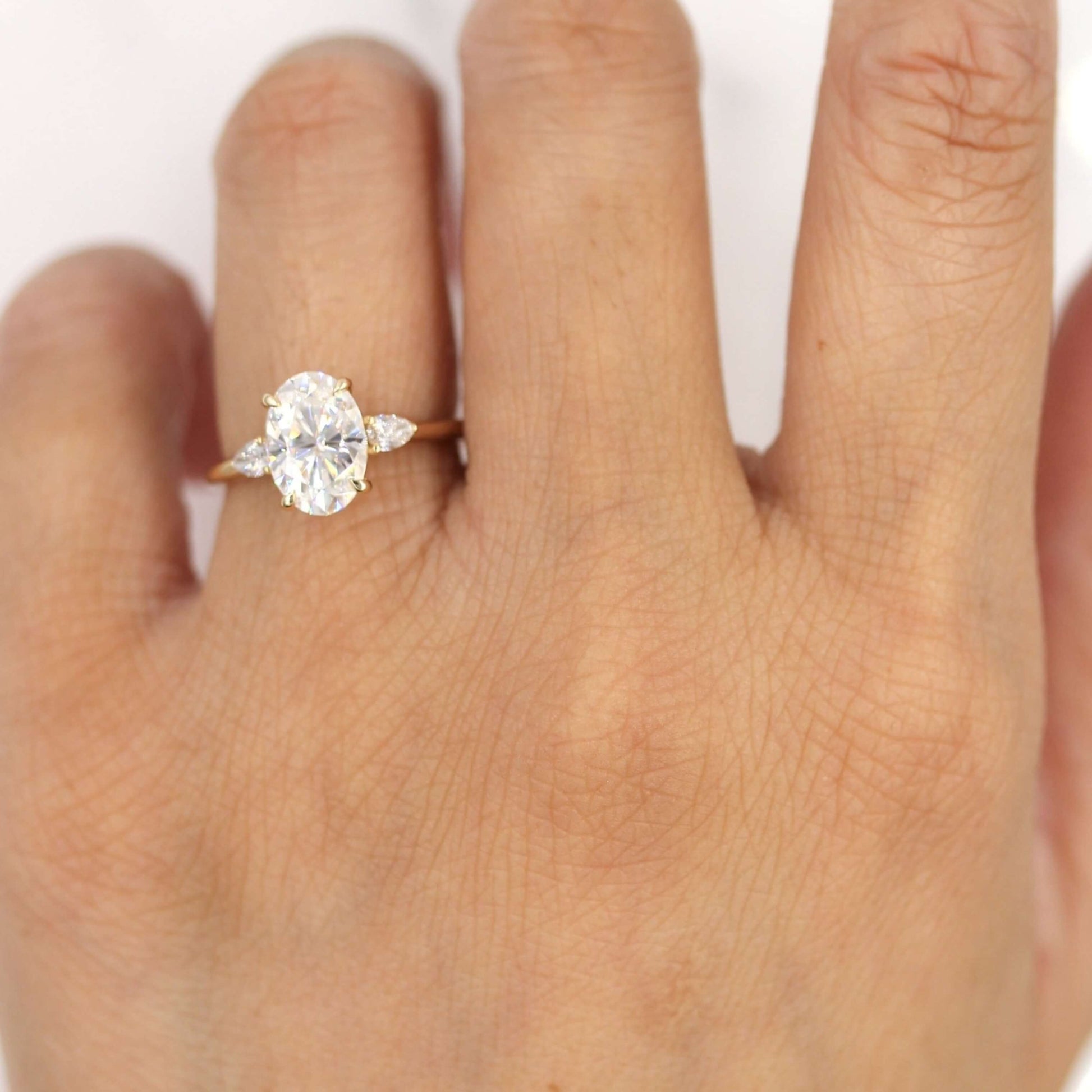 Oval and Pear Cut Ring Bridal Anniversary Ring Gifts Her