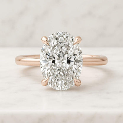 Oval engagement ring 4ct 3ct 2ct 1.25ct stone ring Promise ring Diamond ring Simulant ring Solitaire ring travel ring Silver Gift for her