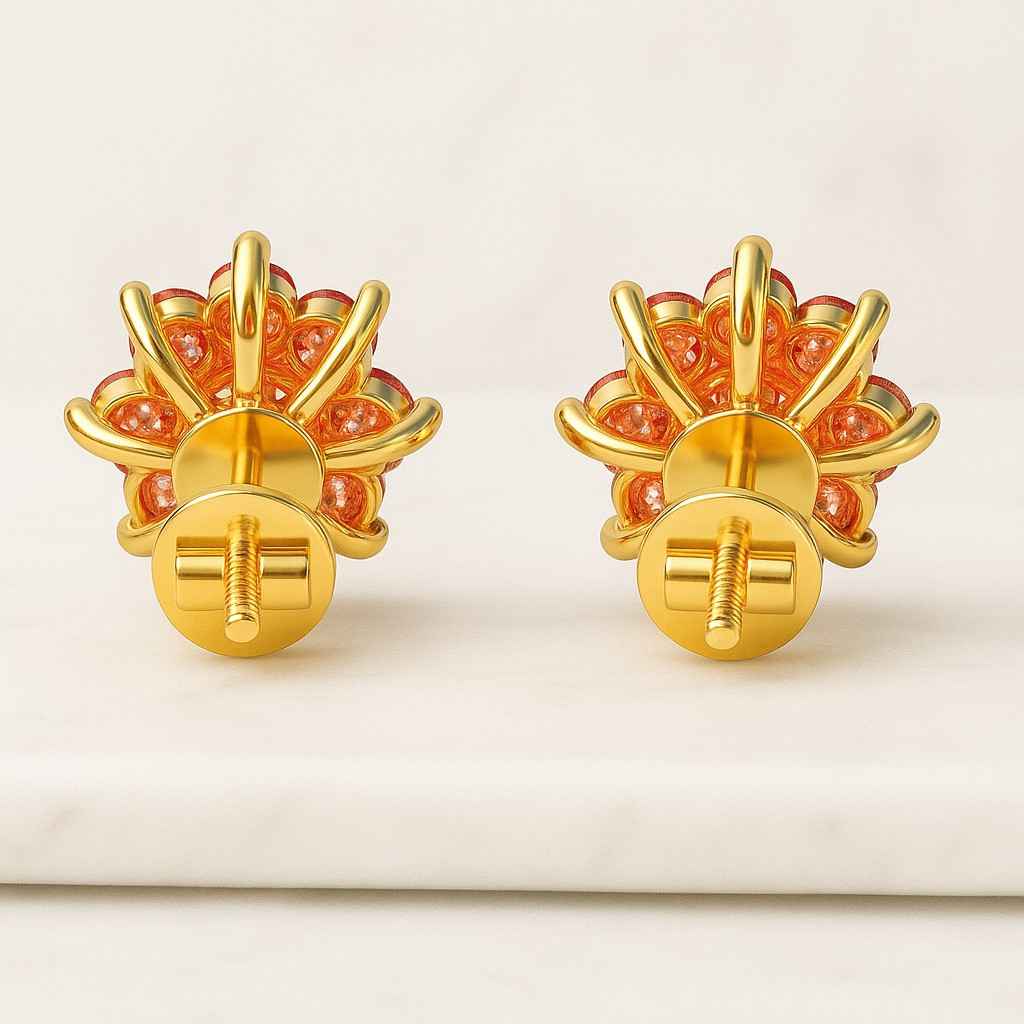 PERIMADE Dainty Flower Stud Earrings Tiny Small Gold Flower Earrings Sterling Silver Friendship Jewelry Trendy Best Friend Gift