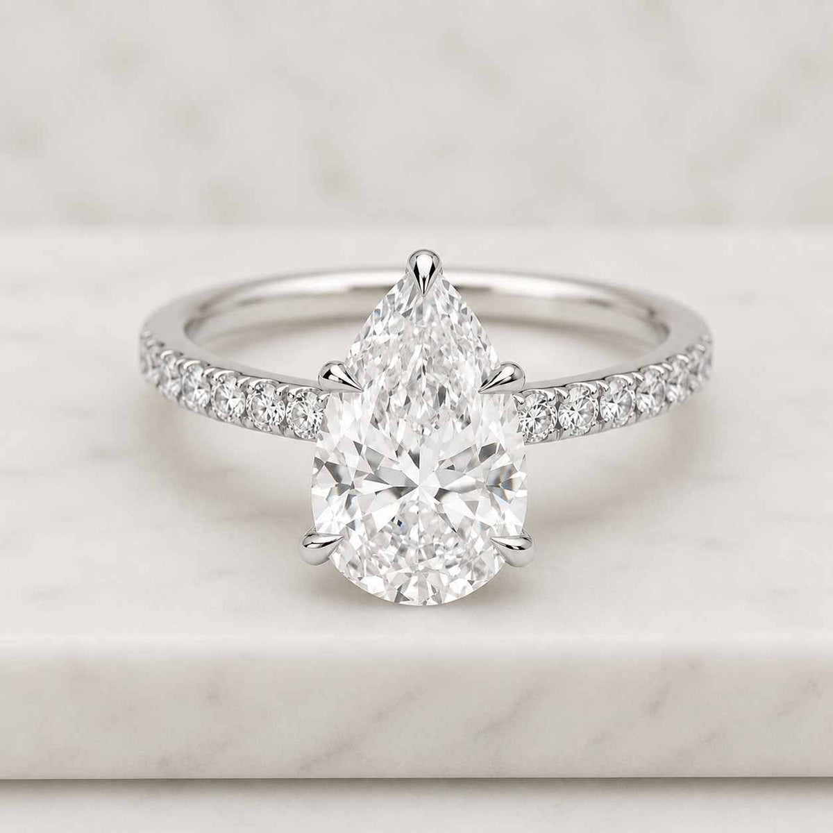 pink color side diamonds 2.50 carat total d color vvs2 clarity igi certified oval lab grown three stone diamond engagement ring 14k gold
