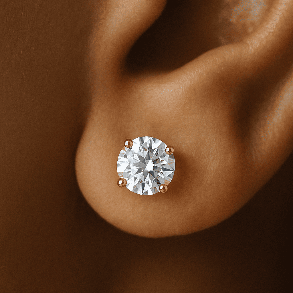 Yellow Emerald-Cut Lab-Grown Diamond Halo Stud Earrings