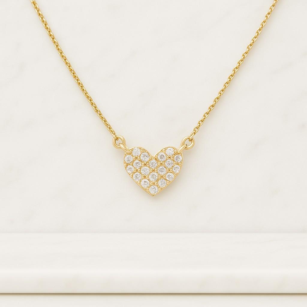 Pavé Lab Grown Diamond Circle Pendant Necklace