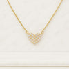 Round Lab Grown Diamond Heart Shape Necklace For Mom