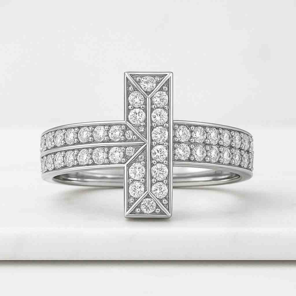 Pave Set Lab Grown Diamond Dainty Wedding Band Minimalist Stacking Ring Gift For He