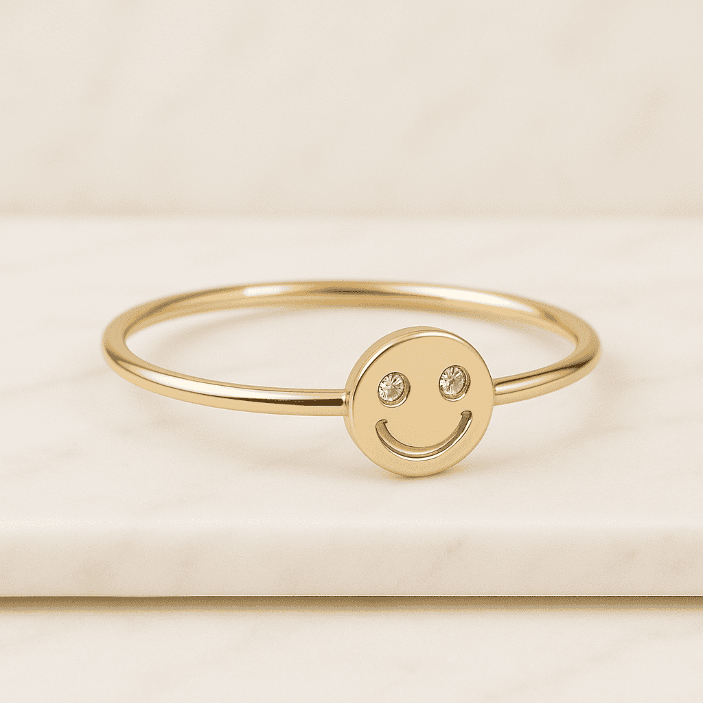 Round Engagement ring Gold Travel ring Unique Silver Promise ring Wedding ring Simulated diamond ring Solitaire diamond ring Gift for her