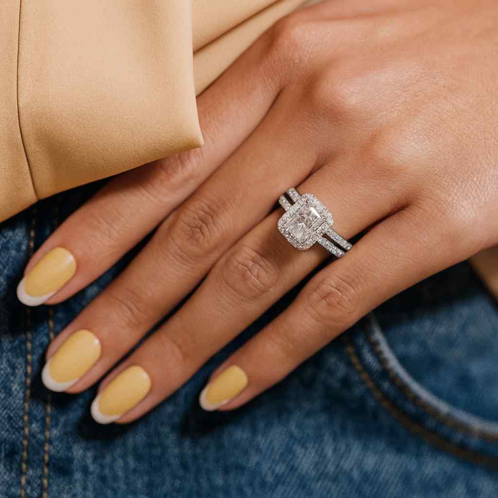 Pave Bridal Ring Classic Dainty Ring