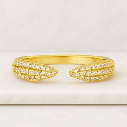 Pave Eternity Cuff Band Stackable Band Gift