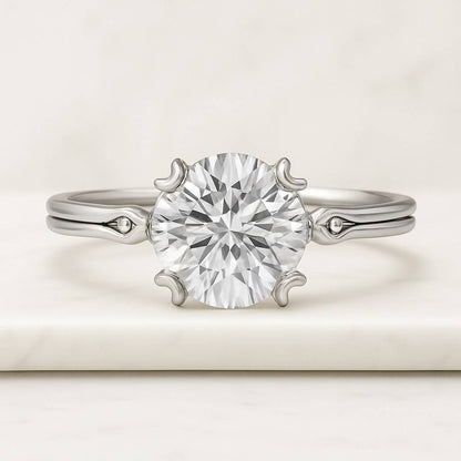 Pave Set Round Cut Lab Diamond Wedding Band 14K Rose Gold Band For Women