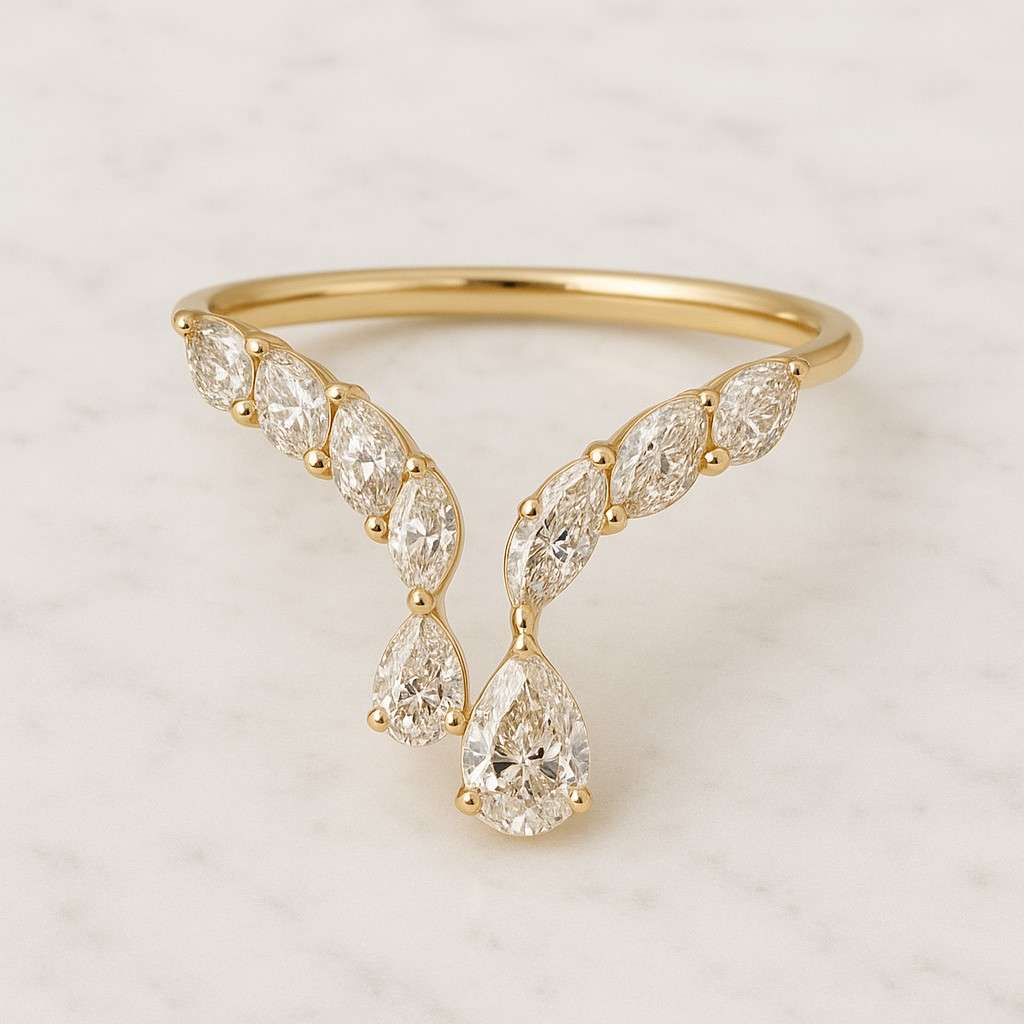 Pear Cut Moissanite Double Halo Engagement Ring Solid Yellow Gold Anniversary Gift For Her Classic Promise Ring Double Tier Teardrop Ring