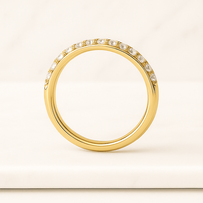 Diamond Marquise Open Wedding Band 14k Yellow Gold Cuff Ring