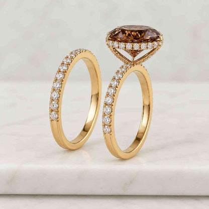 Pear Cut 3 CT Lab Grown Diamond Engagement Ring - 14k Gold IGI Certified
