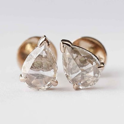 Pear Cut Cluster Stud Earrings