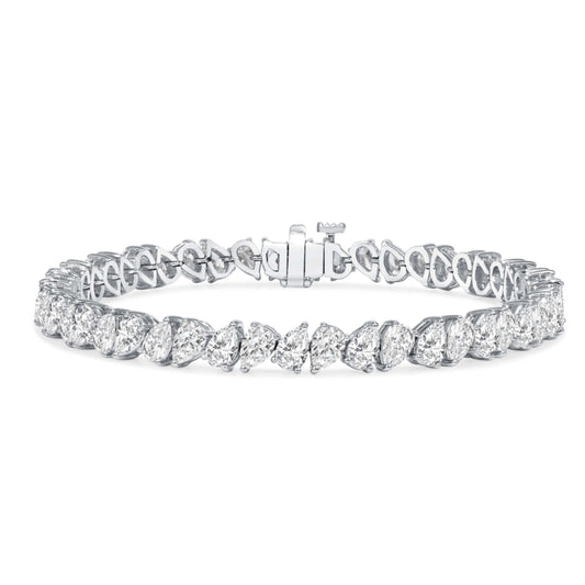 Pear Cut Diamond Tennis Bracelet By Luxurian Jewels