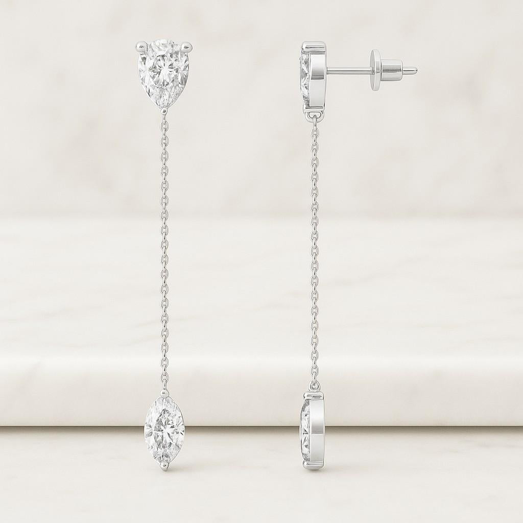 Pear Cut Diamonds Certified Diamonds Moissanite Bridal Jewelry